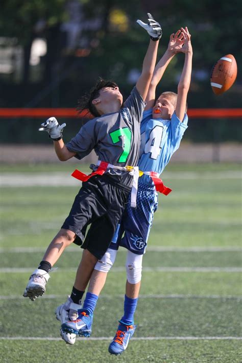 Next level flag football - 4 - Corner: This player proceeds straight for seven yards, then runs at a 45-degree angle toward the edge of the field. This route is optimal if you need the player to catch the ball and then step out of bounds to stop the clock during a nail-biting game. 5 - Fly: The fly is the easiest route in the book. 